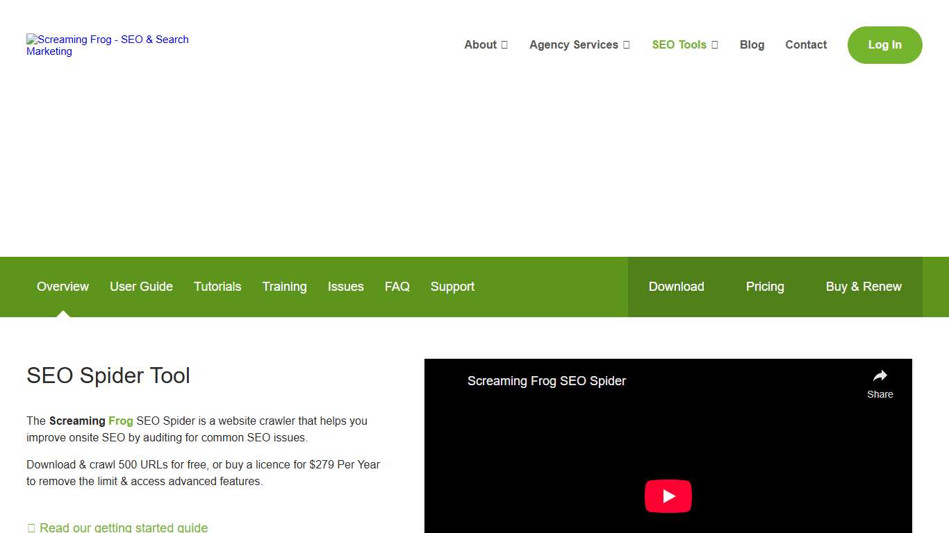 Screaming Frog SEO Spider Website Crawler